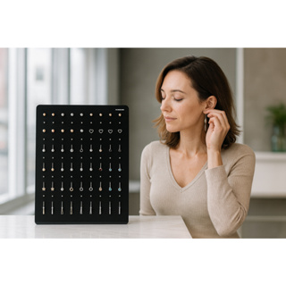 Expositor Para Brincos Acrílico 60 pares em Oferta na Shopee