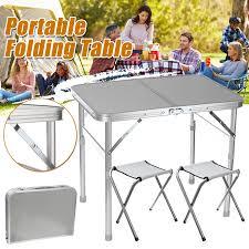 Mesa Dobrável Compacta Com Banquetas Incorporadas Mobiliário Multifuncional Prático