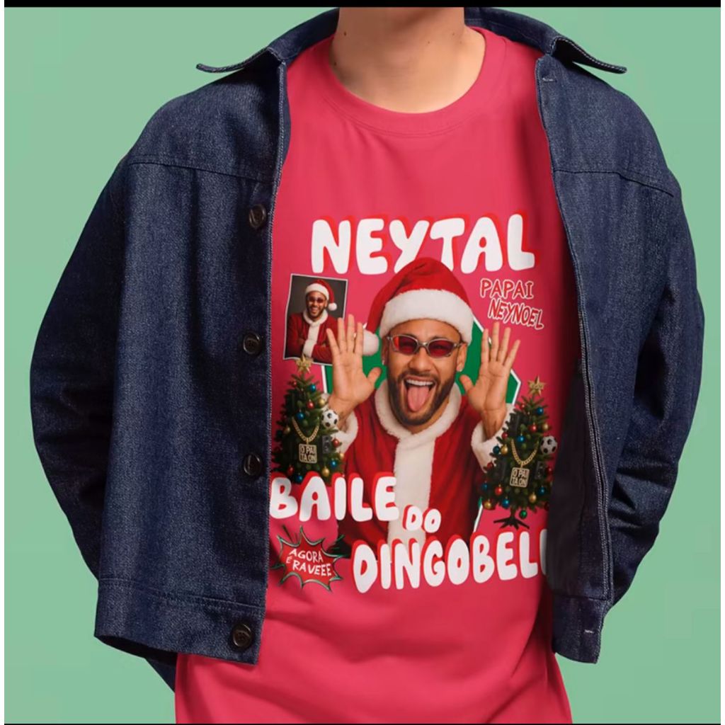 Camiseta Unissex Neymar de Natal – Estampa “Neytal” Exclusiva