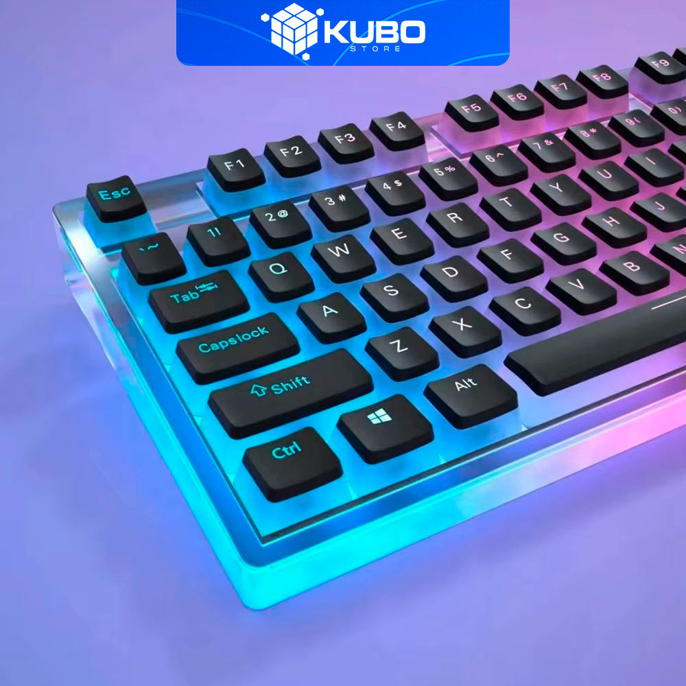 Keycaps Pudding, 129 Teclas PBT, Double Shot + Removedor de Teclas