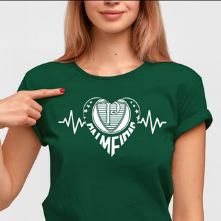 Camiseta UNISSEX Verde Estilo Palmeiras Estampada 100% Algodão Premium PERSONALIZADA COM SEU NOME