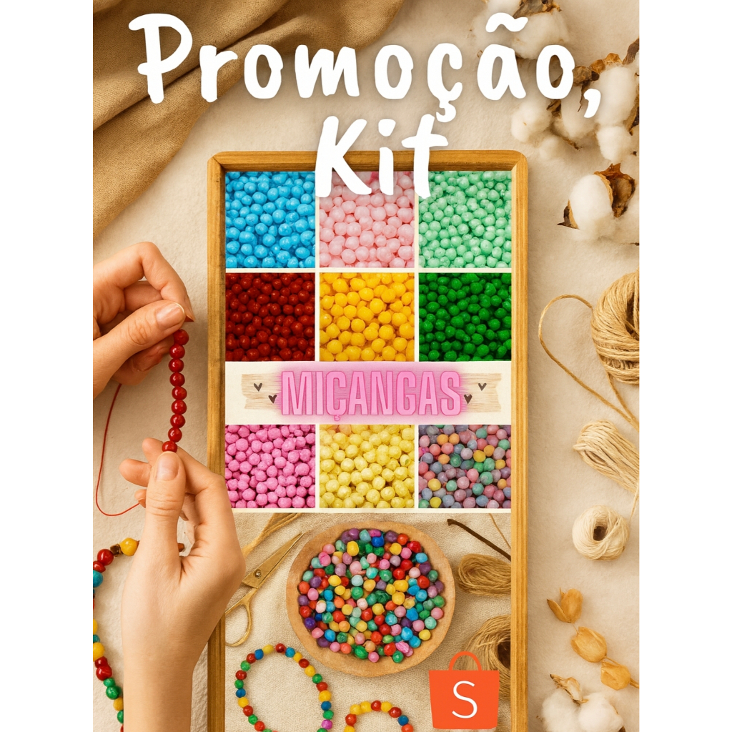 Kit Miçangas Coloridas 1000 Unidades 10 Pacotes com 100 unid Artesanato, Pulseiras e Bijuterias em Oferta na Shopee