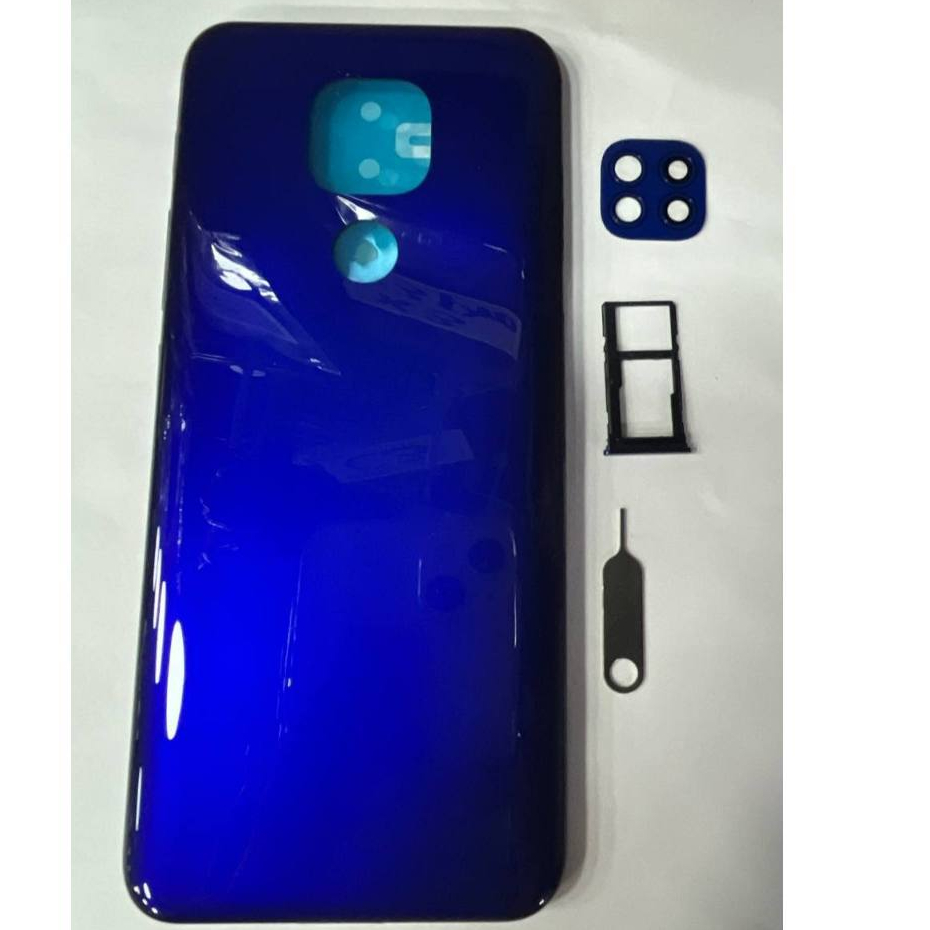 kit Tampa Traseira Com Botao Externo  + Lente+ Chave ejetora  + Gaveta Do chip Para Moto G9 play Rosa Verde E Azul