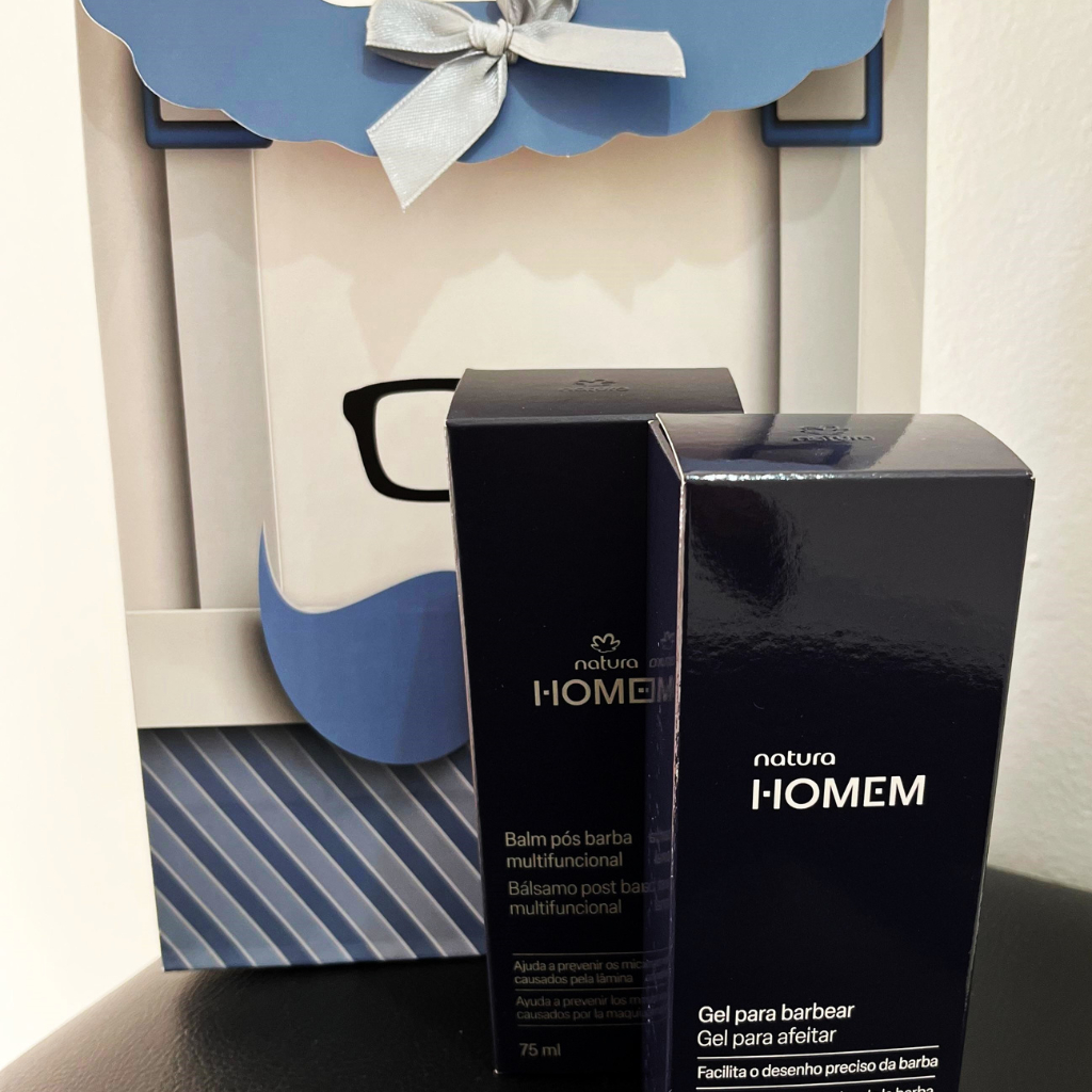 Kit presente Gel para Barbear e Balm Pós-barba Natura Homem