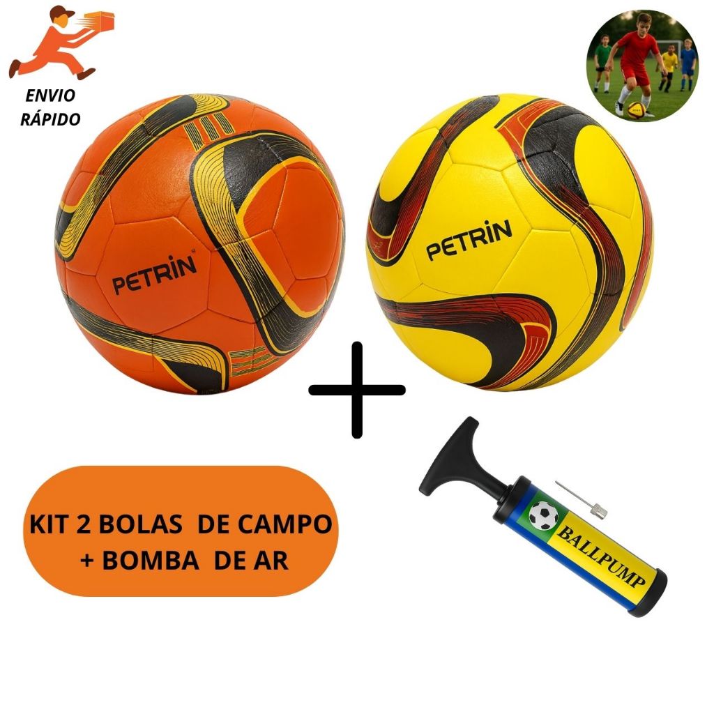 Bola de Campo + Bomba de Ar  – ideal para jogos, treinos e lazer, resistente e pronto para a diversão