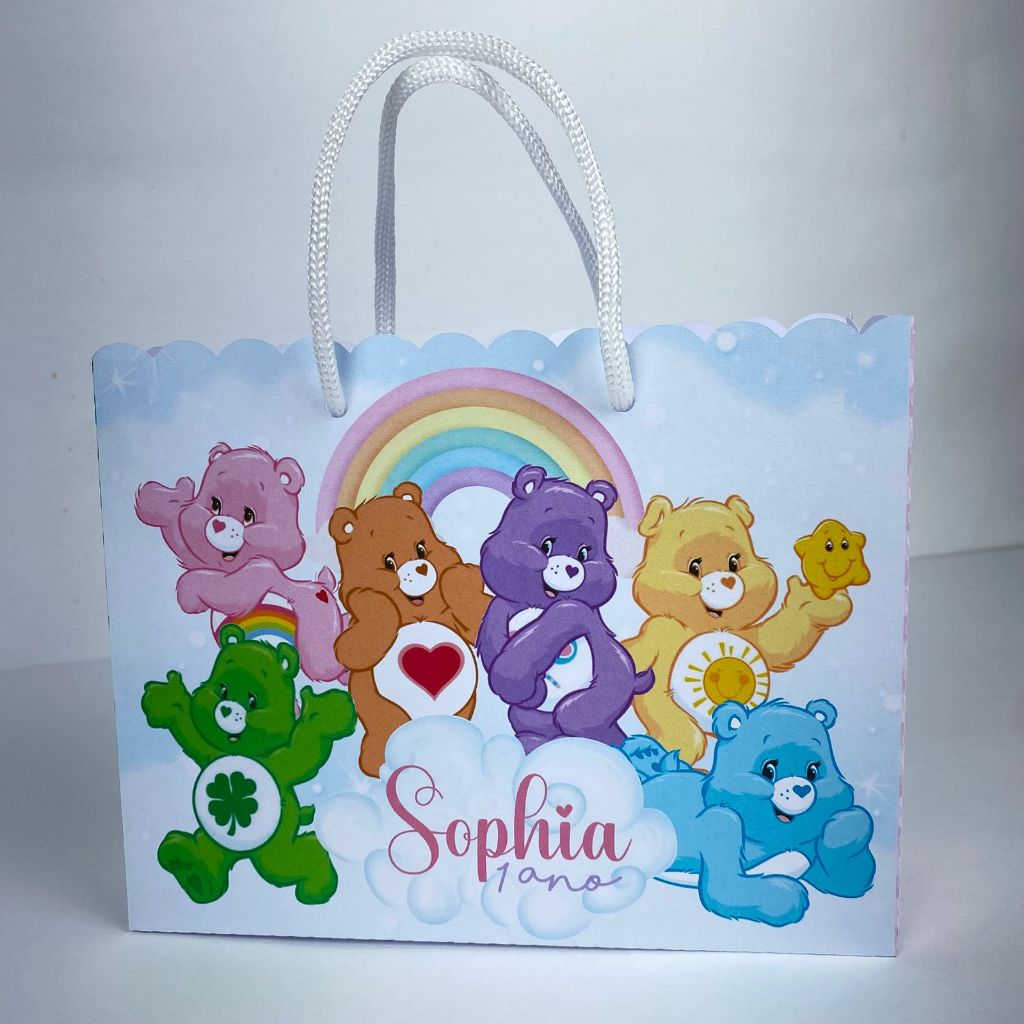 Sacolinha personalizada Ursinhos Carinhosos -  sacola surpresa, lembrancinhas,  festa de aniversário