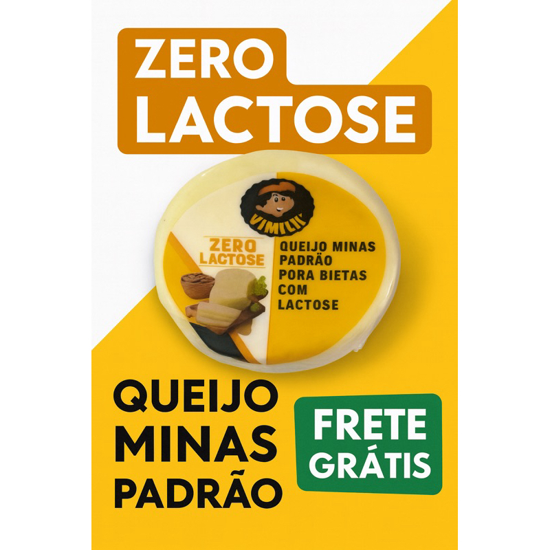 Queijo Minas Zero Lactose – Padrão Fresco 500g | Sem Lactose | Vimilk em Oferta na Shopee