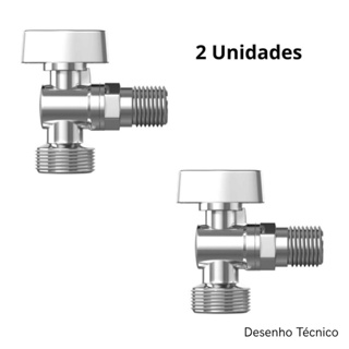 KIT 2 Registros Maquina Lavar Roupa Louca Jardim 1/2x3/4 em Oferta na Shopee