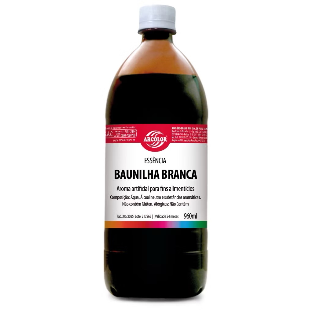 ESSENCIA DE BAUNILHA BRANCA 960ML ARCOLOR