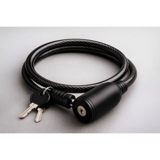 Corrente Cabo Cadeado Antifurto Moto Bicicleta Bike Segurança Portão Trava Anti Furto Cabo De Aço 7,5mmx65cm 2 Chaves Pr em Oferta na Shopee