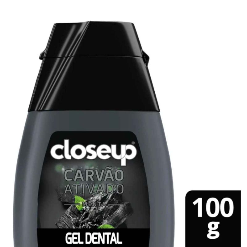 Gel Dental Carvão Ativado Menta Closeup Frasco 100g