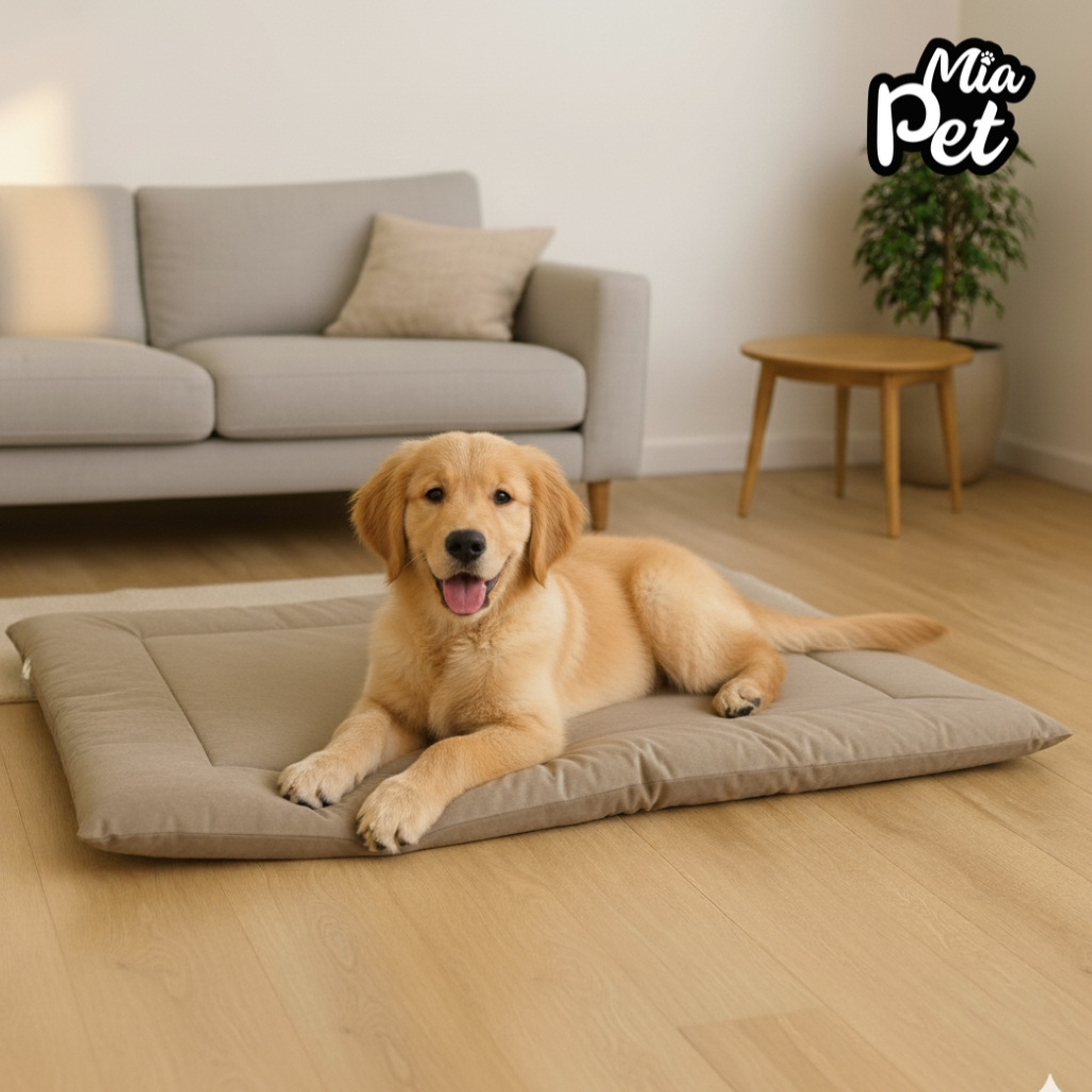 Imagem Colchonete Cama Pet de Suede ou Linho Resistente para cachorros e gatos Pequeno Médio e Grande Porte