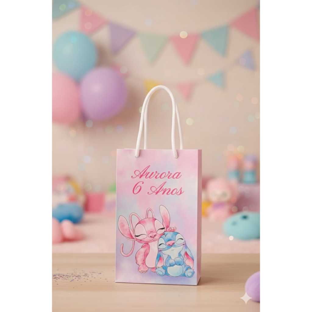 Sacolinha P STITCH Personalizada Sacolinha Lembrancinha Aniversário STITCH PEGUE E MONTE
