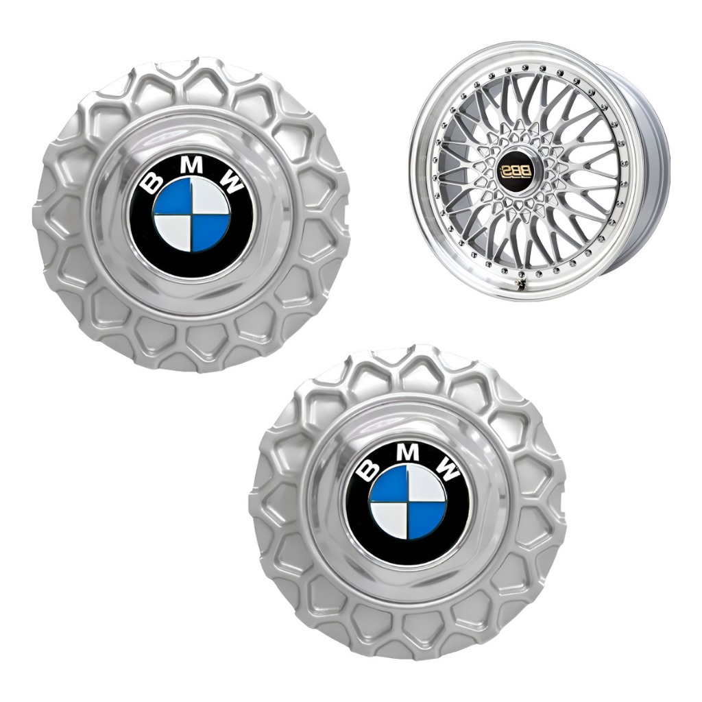 2 Calota Bbs Brw900 Bmw Centro De Roda Prata Aro 15 E 17 Cinza