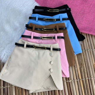 SHORTS SAIA INFANTIL MENINAS ALFAIATARIA COM CINTO em Oferta na Shopee