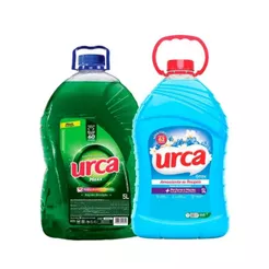 Kit 1 LAVA ROUPAS LIQUIDO URCA VERDE-5L + 1 AMACIANTE URCA BRISA AZUL-5L