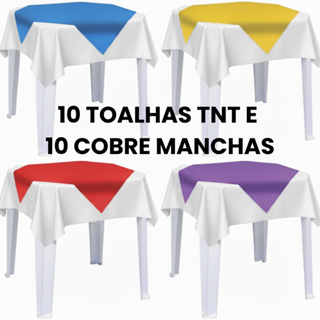 Kit Toalhas TNT 1x1m + Cobre Manchas 70x70 40g para Decoração de Festas em Oferta na Shopee