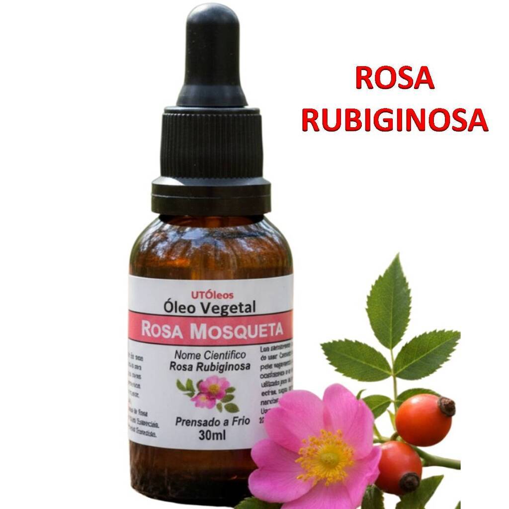 Rosa Rubiginosa 100% Puro Clareador de Manchas e Foliculite