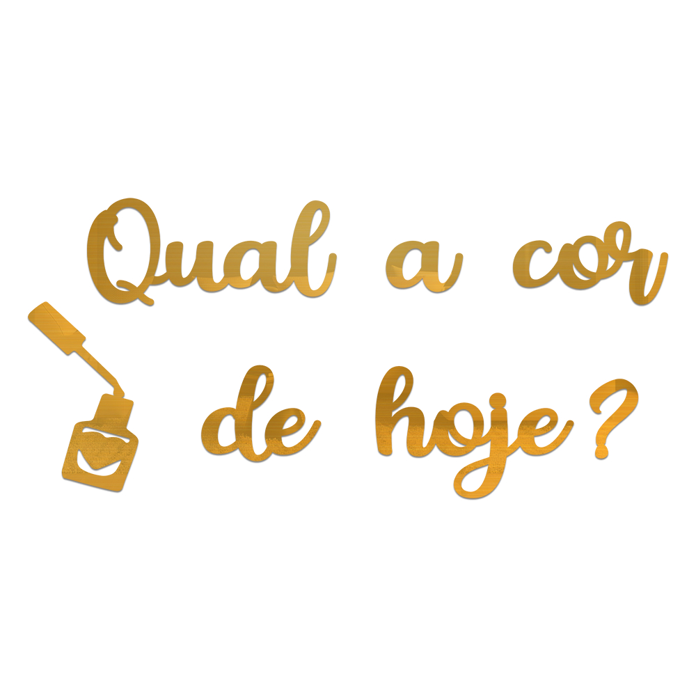 Frase Qual A Cor De Hoje? em Acrílico Salão Esmalte Manicure Decoração em Oferta na Shopee