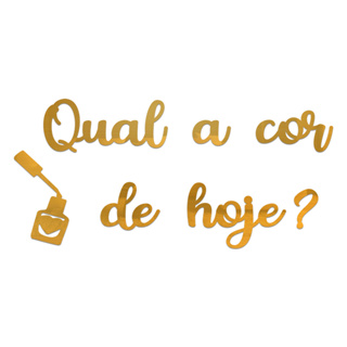 Frase Qual A Cor De Hoje? em Acrílico Salão Esmalte Manicure Decoração em Oferta na Shopee