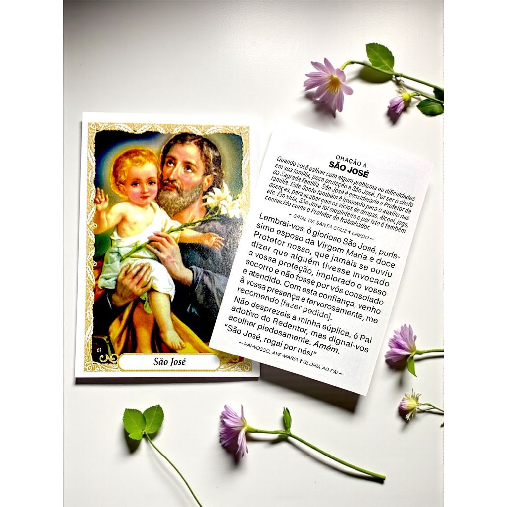 Pacote com 100 Un Folheto com Oração São José em Oferta na Shopee