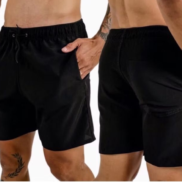 Bermudas Shorts Elastano Masculino Esportes Academia Com Elástico  e Cordão Ajustável Secagem Rápida