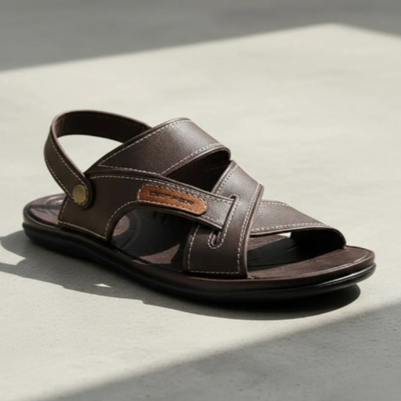 Papete Sandália Original Danper Masculino Confortável Macia Marrom Preto