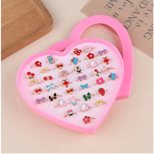 Kit 6-24 Unidades  Anéis De Liga Ajustável Sortidos Bebê Menina Moda em Oferta na Shopee