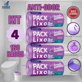 Kit 4 Rolos de Sacos de Lixo 10L – 160 Unidades | Neutraliza Odores | Ideal para Pia e Banheiro em Oferta na Shopee