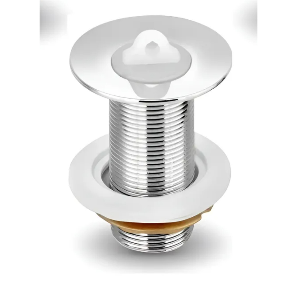 Válvula Tradicional  Escoamento Aço Inox e Latão  para cuba de 7/8 (3cm)  cromado Preto Fosco