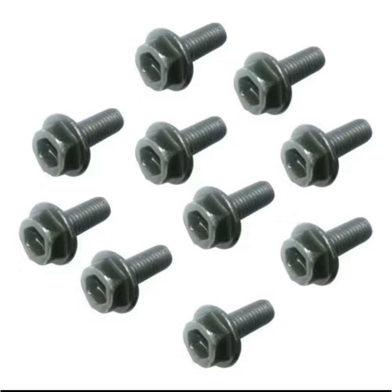 Kit Com 10 Parafusos Rosca esquerda M6 (6mm) compatível serra mármore Makita 4100 NH e Serra Marmore Bosch 1551/1548 em Oferta na Shopee