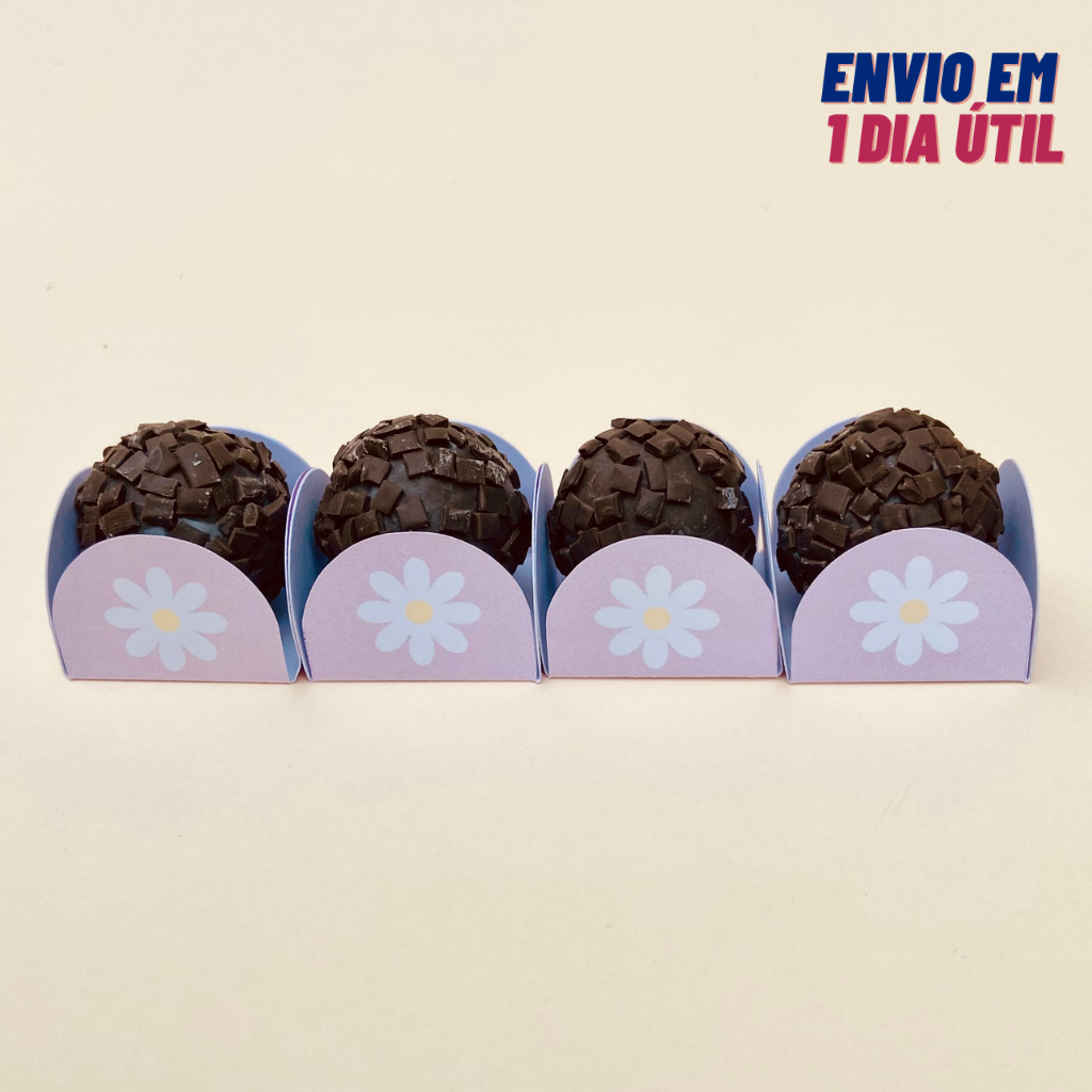 Forminha de Brigadeiro Doce Margaridas - Lembrancinha - Festa Infantil - Aniversário