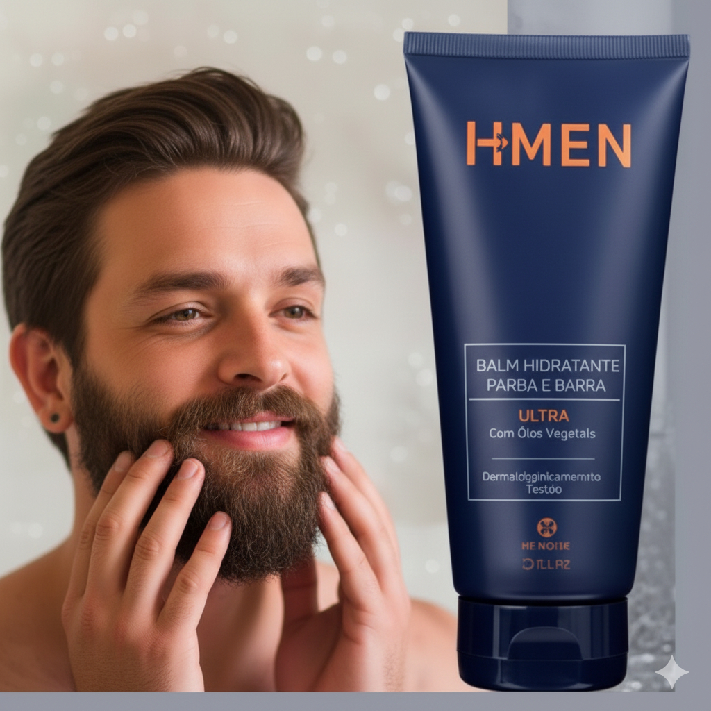 Balm Hidratante para Barba H-Men Hinode 100g | Barba Macia, Alinhada e Hidratada