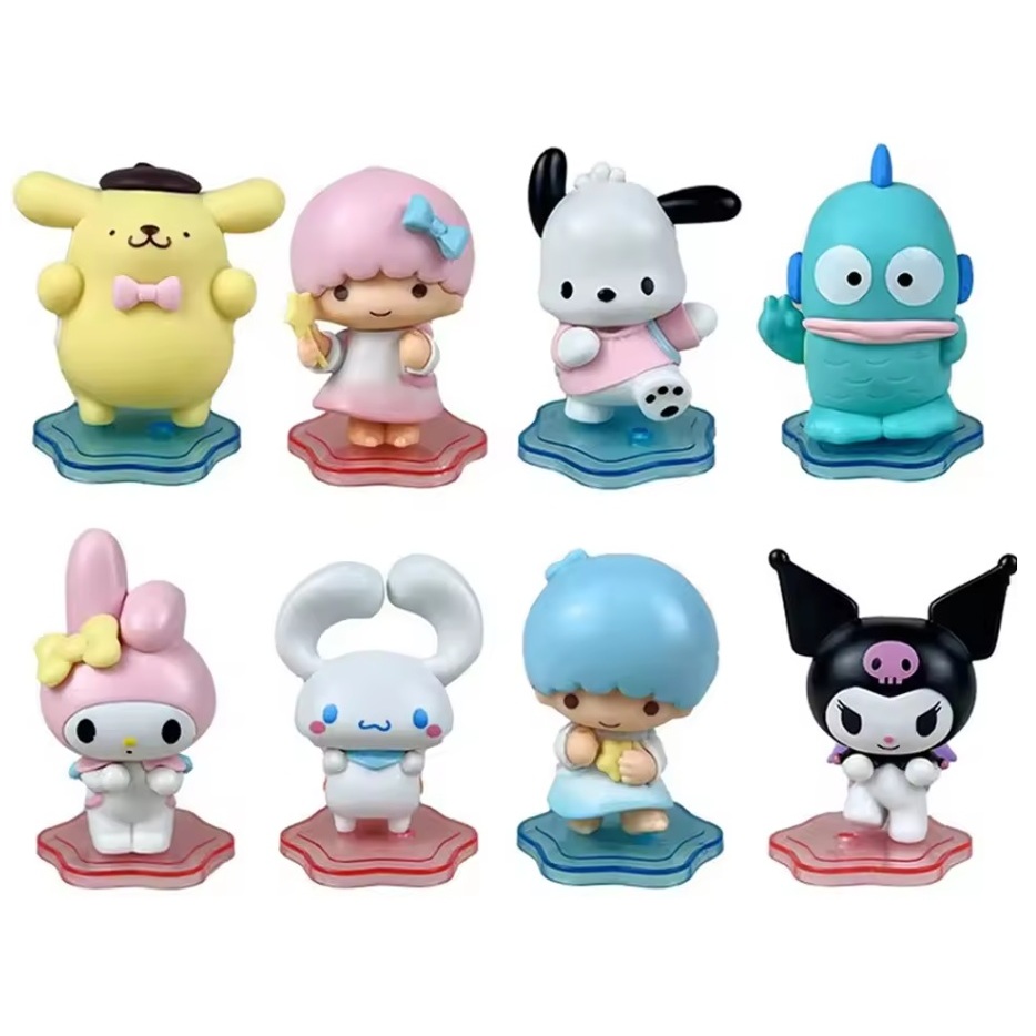 Bonecos Hello Kitty and Friends Com Caixa Expositora 7 Cm Sanrio Kuromi My Melody Divertidamente