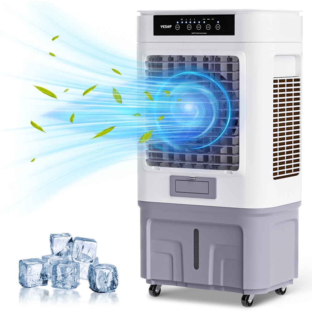 Climatizador De Ar Portátil Potente 60 Litros Industrial Comércio Igreja Polo Clima Ventilador Forte Yesop em Oferta na Shopee