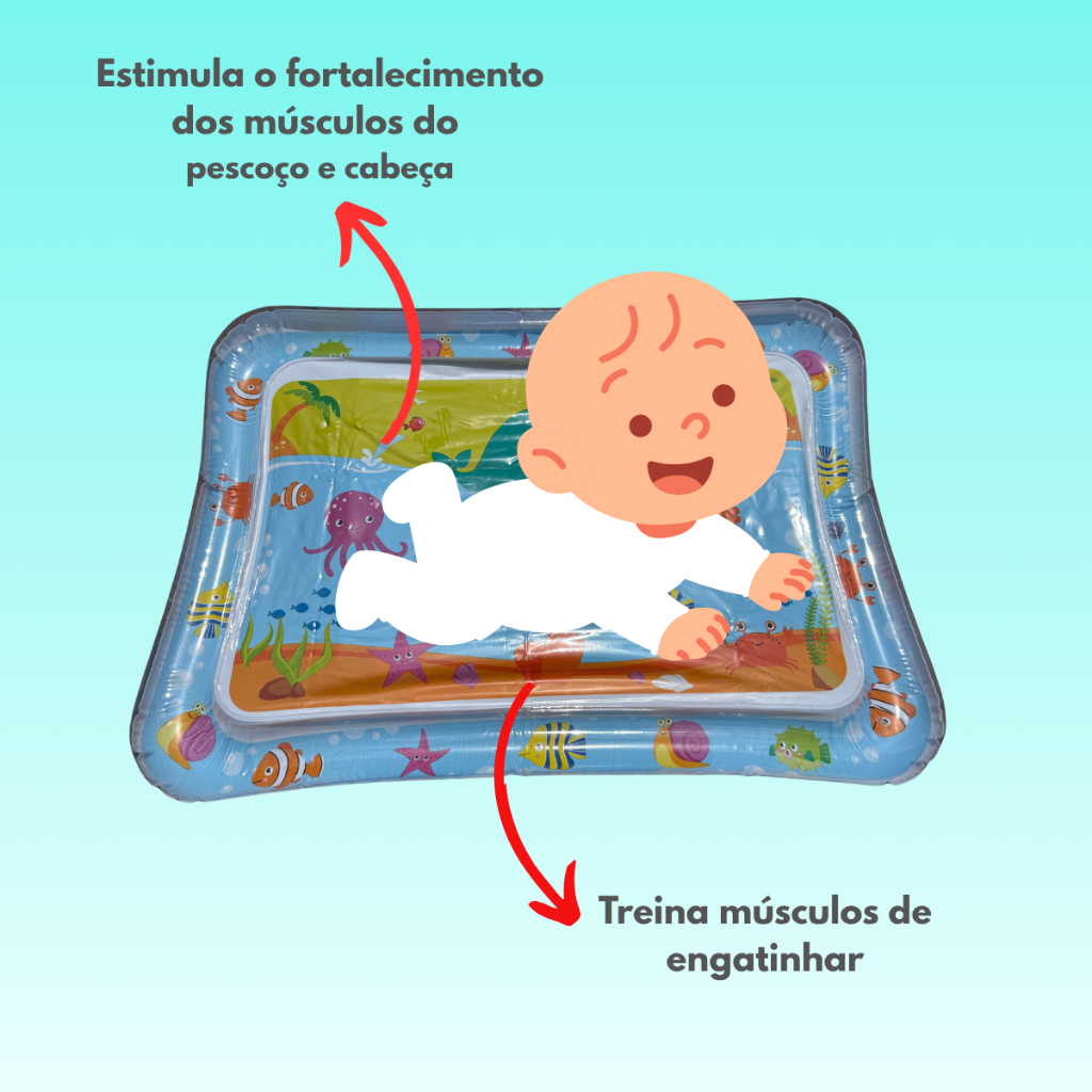 Tapete de água interativo almofada inflável sensorial atividade bebê criança infantil