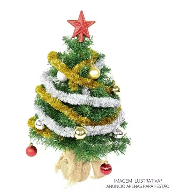 FESTÃO METALIZADO CORES SORTIDAS | TAM.: 2 METROS | DECORAÇÃO ÁRVORE DE NATAL | NATALINA | PAPAI NOEL | AMO NOVO