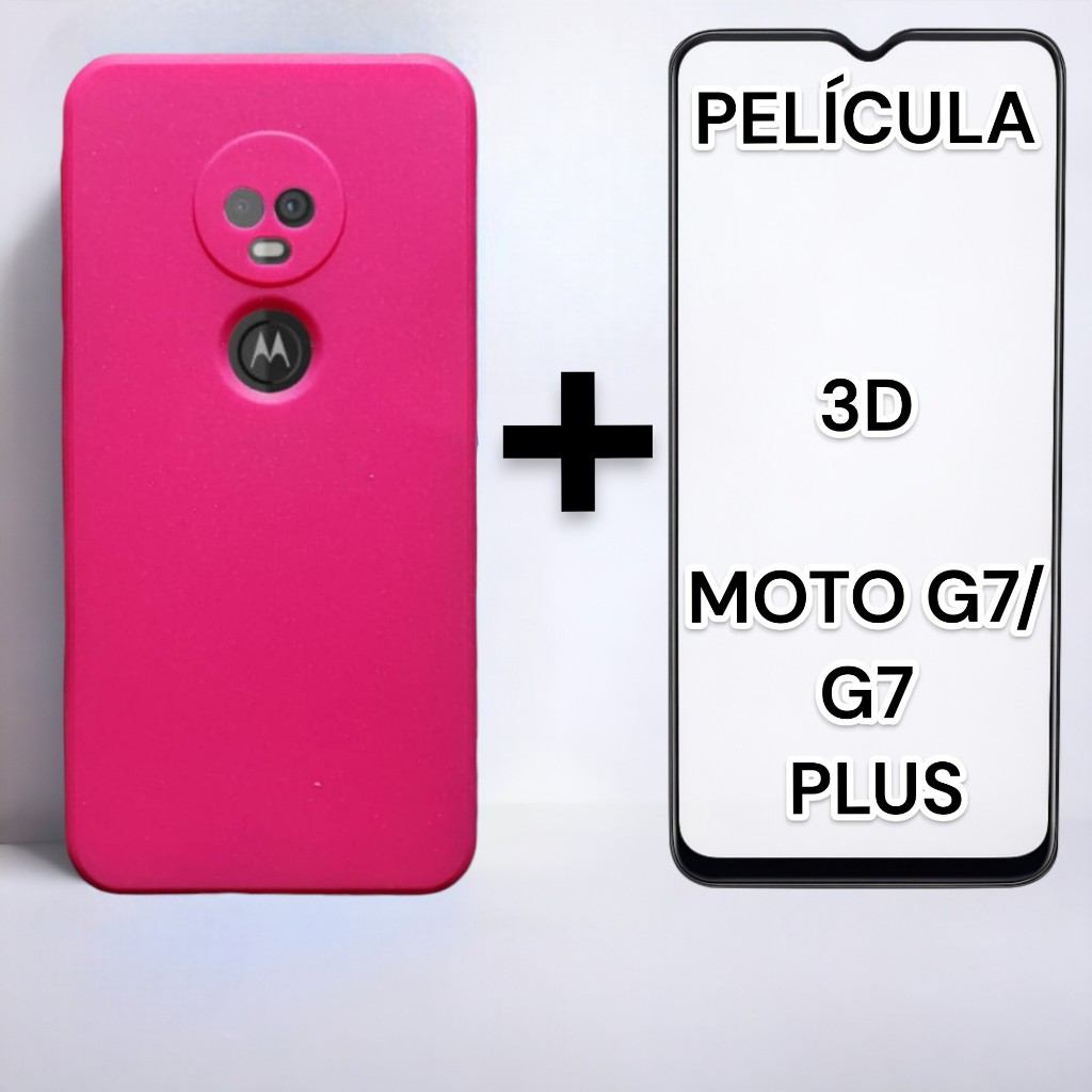 Kit capinha capa case MOTO G7/G7 PLUS + Pelicula 3D em Oferta na Shopee