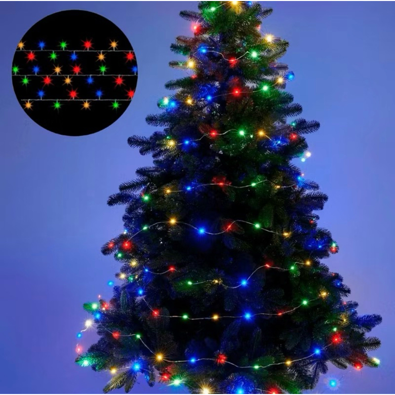 PISCA PISCA DE LED TRANSPARENTE | COR: COLORIDO | TAM.: 10 METROS | COM 100 LEDS | DECORAÇÃO NATALINA | ÁRVORE DE NATAL
