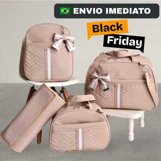 Kit bolsa maternidade com 4 peças térmico e impermeável mala para bebê menino menina Envio imediato em Oferta na Shopee