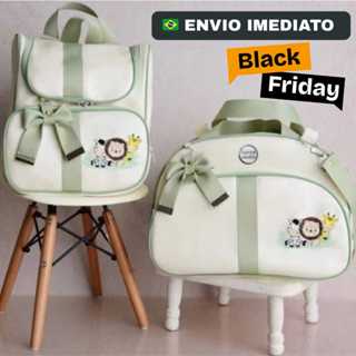 Kit Bolsa Maternidade 2 peças com Mochila Versátil Mamãe Bebê, Mala de Luxo Menino/Menina em Oferta na Shopee