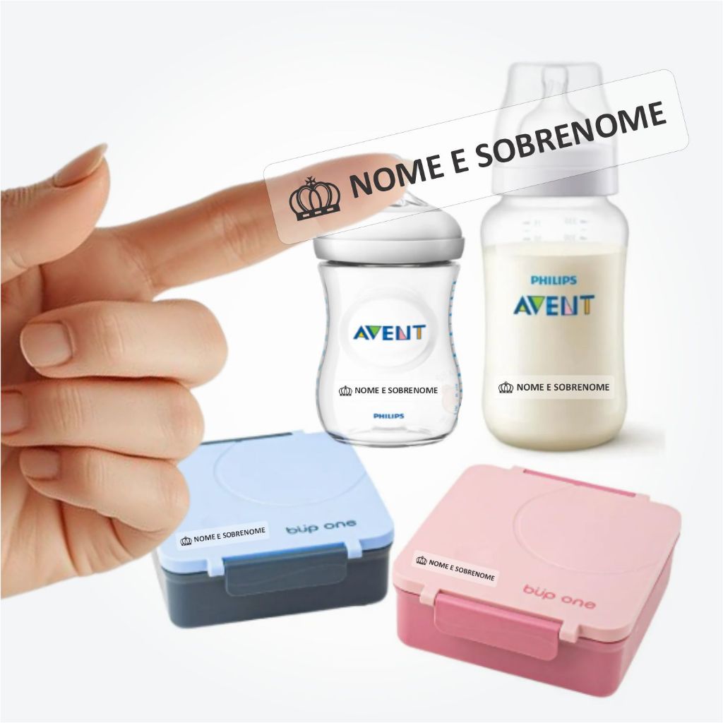 Etiquetas Escolares Transparentes em Vinil â Prova D'Agua 4,6x1cm em Oferta na Shopee