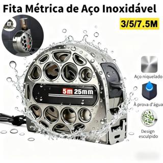 Fita Métrica De Aço Inoxidável 3/5/7,5m Trena Profissional Trava Anti-incrustante, impermeável, protetor solar em Oferta na Shopee