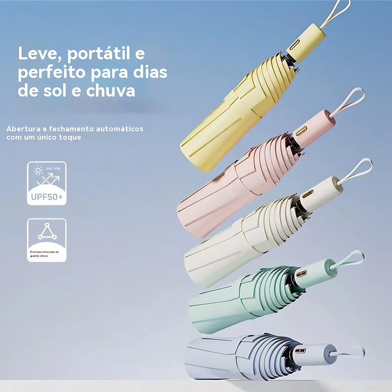 Guarda Chuva Pequeno Resiste Vento Abre Fecha Uv Colorido Cor Preto Desenho Do Tecido Liso em Oferta na Shopee