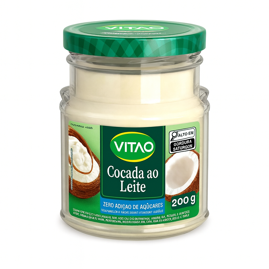 Doces zero açúcar e sem glúten  –Cocada Ao Leite | Brigadeiro | Beijinho | Creme de Avelã  | 200g
