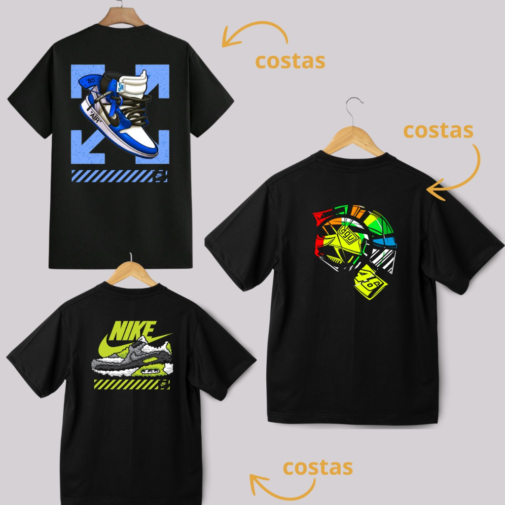 camisetas de algodão vários modelos em promoção em Oferta na Shopee