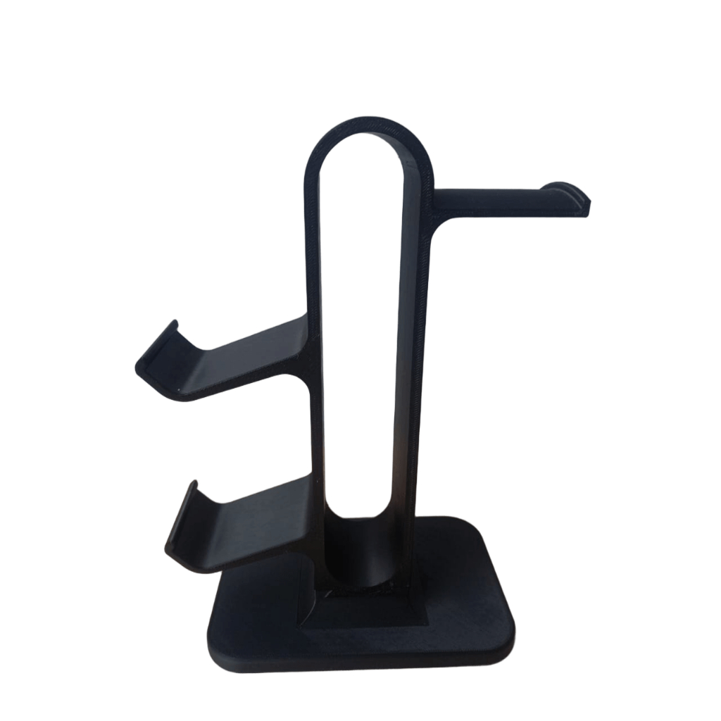 Suporte de Mesa para Headset e 2 Controles – Design Moderno e Resistente - Apoio para Fone - grande
