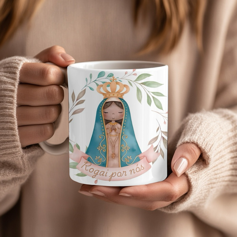 Caneca Personalizada Santa Nossa Senhora Aparecida Presente Católico Lembrancinha