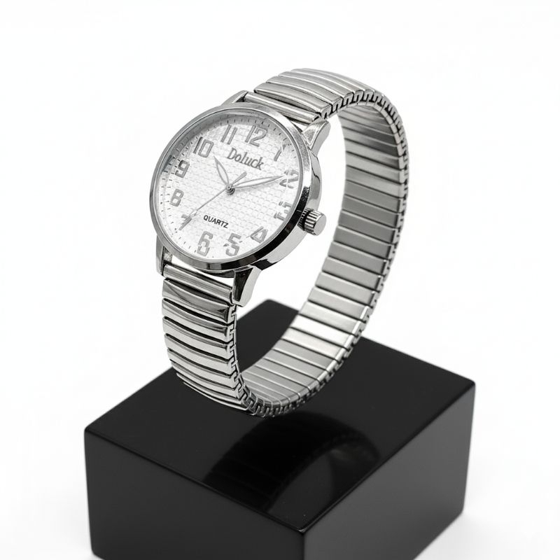 Relógio feminino quartzo aço inoxidável de mola em Oferta na Shopee