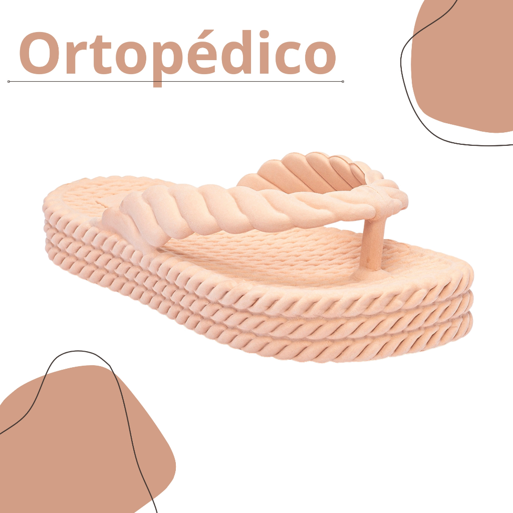 Chinelo Tamanco 3 Tranças Feminino Plataforma Nuvem Ortopédico Macio Confortável